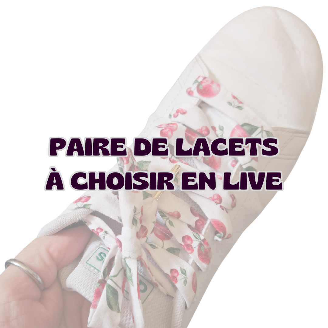 Paire de lacets colorés à choisir en LIVE