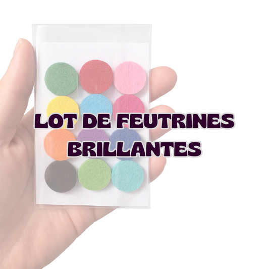 Lot de feutrines brillantes