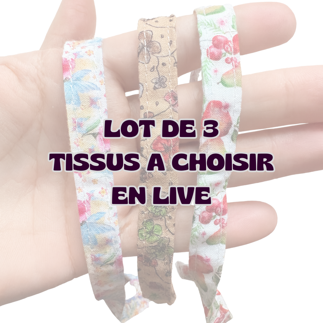 Lot de 3 tissus à composer en LIVE