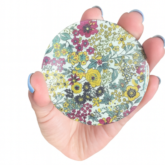 Miroir FOREVEHER en tissu popeline fleurie Toulouse – miroir poétique aux tons pastel